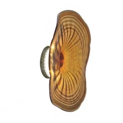 Amber 20 in. Integrated LED Brushed Nickel Wall Light Fixture with Metal Shade by Dale Tiffany
