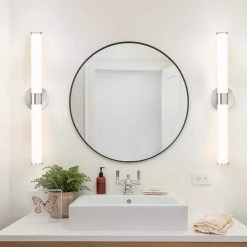 24 in. 3-Light Brushed Nickel Modern/Contemporary LED Bathroom Vanity Light Bar with Glass Shade by TRUE FINE -Dale Tiffany Store brushed nickel true fine vanity lighting td120001w led 66 1000