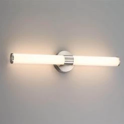 24 in. 3-Light Brushed Nickel Modern/Contemporary LED Bathroom Vanity Light Bar with Glass Shade by TRUE FINE -Dale Tiffany Store brushed nickel true fine vanity lighting td120001w led a0 1000