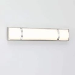 24 in. 3-Light Brushed Nickel Modern/Contemporary LED Bathroom Vanity Light Bar by TRUE FINE -Dale Tiffany Store brushed nickel true fine vanity lighting td120002w led 40 1000