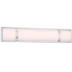 24 in. 3-Light Brushed Nickel Modern/Contemporary LED Bathroom Vanity Light Bar by TRUE FINE