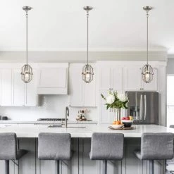 Richwood 1-Light Brushed Nickel Modern Farmhouse Mini Pendant with White-Washed Wood Accents by TRUE FINE -Dale Tiffany Store brushed nickel white washed wood true fine pendant lights 20151p fa 1000