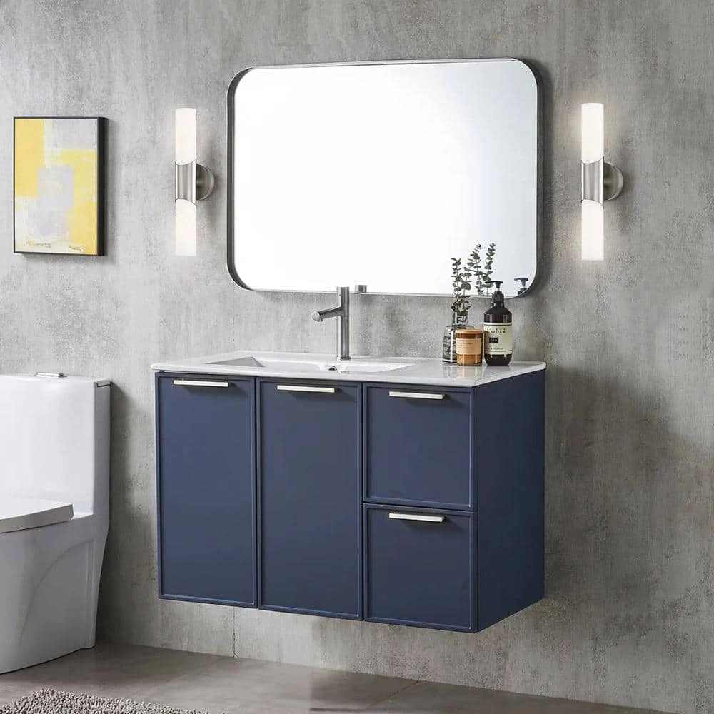 16.4 in. 2-Light Brushed Nickel Modern/Contemporary ADA Bathroom Vanity Light Bar with White Opal Glass by TRUE FINE 12 16.4 in. 2-Light Brushed Nickel Modern/Contemporary ADA Bathroom Vanity Light Bar with White Opal Glass by TRUE FINE - Image 10