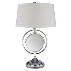 25 in. Chrome Contessa Table Lamp with Mirror by Dale Tiffany