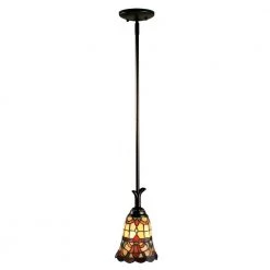 Freeport Tiffany 1-Light Coffee Black Mini Pendant by Dale Tiffany