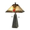 21 in. Coffee Black Table Lamp with Hand Rolled Art Glass and Metal by Dale Tiffany -Dale Tiffany Store coffee black dale tiffany table lamps tt101387 64 1000