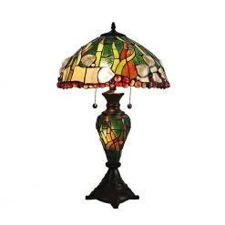 Coral 26 in. Coffee Black Table Lamp by Dale Tiffany