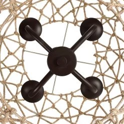 Trellis 20 in. 4-Light Rustic Natural Jute Rope Woven Globe Pendant Light with Black Canopy by TRUE FINE 19 Trellis 20 in. 4-Light Rustic Natural Jute Rope Woven Globe Pendant Light with Black Canopy by TRUE FINE -Dale Tiffany Store coffee brown true fine chandeliers td10026c 4f 1000