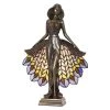 16 in. Cold Cast Bronze Accent Lamp with Hand Rolled Art Glass by Dale Tiffany -Dale Tiffany Store cold cast bronze dale tiffany table lamps sta16139 64 1000