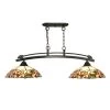 Argento 1 -Light 50 in. Dark Bronze Island Fixture Pendant with Hand Rolled Art Glass Shade by Dale Tiffany -Dale Tiffany Store dark bronze dale tiffany chandeliers th19274 64 1000