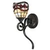 Fall River 1-Light Dark Bronze Tiffany Art Glass Wall Sconce by Dale Tiffany
