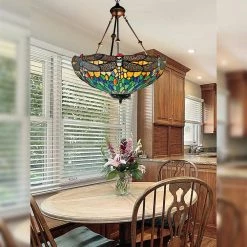 Anacapa Dragonfly Inverted 3-Light Dark Brown Shaded Pendant Light by Dale Tiffany -Dale Tiffany Store dark brown dale tiffany chandeliers th21070 31 1000