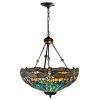 Anacapa Dragonfly Inverted 3-Light Dark Brown Shaded Pendant Light by Dale Tiffany -Dale Tiffany Store dark brown dale tiffany chandeliers th21070 64 1000
