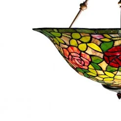 Rose Bush Inverted 3-Light Dark Brown Shaded Pendant Light by Dale Tiffany -Dale Tiffany Store dark brown dale tiffany chandeliers th21074 1f 1000