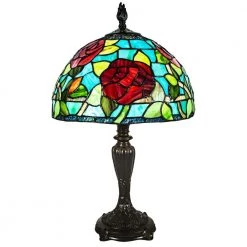 Saros 19 .5 in. Dark Coffee Table Lamp by Dale Tiffany