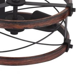 Richwood 15 in. 2-Light Black and Vintage Wood Rustic Semi-Flush Mount Ceiling Light by TRUE FINE -Dale Tiffany Store distressed black true fine flush mount lights td10035fl c3 1000
