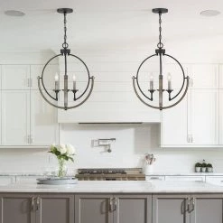 Sullivan 18 in. 4-Light Distressed Black/Wood Tone Farmhouse Candlestick Globe Pendant by TRUE FINE -Dale Tiffany Store distressed black wood tone true fine chandeliers td10012c 77 1000