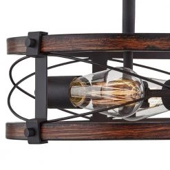 Richwood 12 in. 2-Light Distressed Black/Wood Tone Rustic Semi-Flush Mount by TRUE FINE -Dale Tiffany Store distressed black wood tone true fine flush mount lights 20141fl 66 1000