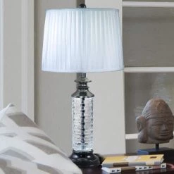 Overland 27 in. Ebony Black Table Lamp with Softback Fabric Shade by Dale Tiffany -Dale Tiffany Store ebony black dale tiffany table lamps gt18316 31 1000