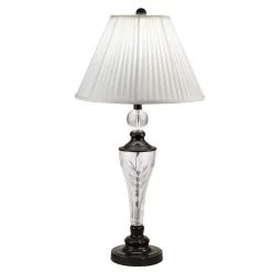 32 in. Ebony Black Table Lamp with Softback Fabric by Dale Tiffany