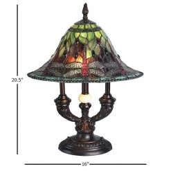 Albany 20 .5 in. Fieldstone Table Lamp with Hand Rolled Art Glass (Tiffany) Shade by Dale Tiffany -Dale Tiffany Store fieldstone dale tiffany table lamps tt18059 44 1000
