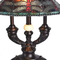 Albany 20 .5 in. Fieldstone Table Lamp with Hand Rolled Art Glass (Tiffany) Shade by Dale Tiffany -Dale Tiffany Store fieldstone dale tiffany table lamps tt18059 4f 1000
