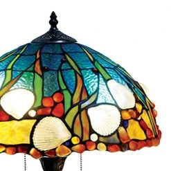 Coral 24 .5 in. Fieldstone Table Lamp with Hand Rolled Art Glass (Tiffany) Shade by Dale Tiffany -Dale Tiffany Store fieldstone dale tiffany table lamps tt19052 4f 1000