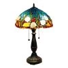Coral 24 .5 in. Fieldstone Table Lamp with Hand Rolled Art Glass (Tiffany) Shade by Dale Tiffany -Dale Tiffany Store fieldstone dale tiffany table lamps tt19052 64 1000