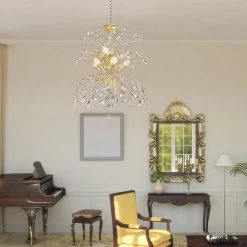 Wallington 9-Light Gold Chandelier by Dale Tiffany -Dale Tiffany Store gold dale tiffany chandeliers gh80260 fa 1000