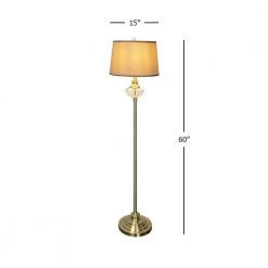 Kayla 60 in. Golden Antique Brass Floor Lamp with Hardback Fabric Shade by Dale Tiffany -Dale Tiffany Store golden antique brass dale tiffany floor lamps gf20307 44 1000