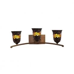 Albion 24.5 in. 3-Light Golden Antique Bronze Vanity Light by Dale Tiffany
