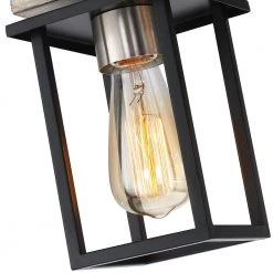 24.4 in. 3-Light Matt Black/Wood Tone Rustic Farmhouse Bathroom Vanity Light with Open Cage Shades by TRUE FINE -Dale Tiffany Store matt black wood tone true fine vanity lighting td20008w c3 1000