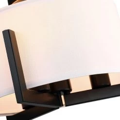 14 in. 3-Light Matte Black Semi-Flush Mount Ceiling Light with Drum Shade by TRUE FINE -Dale Tiffany Store matte black true fine flush mount lights td20014fl 76 1000