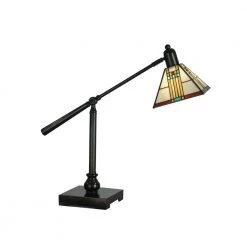 Mission 23.5 in. Mica Bronze Bank Table Lamp by Dale Tiffany