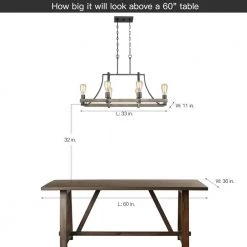 6-Light 33 in. Natural Iron and Distressed Faux Wood Industrial Famhouse Island Chandelier by TRUE FINE -Dale Tiffany Store natural iron and distressed faux wood true fine chandeliers td80006c 1d 1000