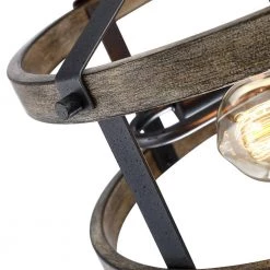 Madison 13 in. 2-Light Natural Iron and Distressed Faux Wood Industrial Farmhouse Semi-Flush Mount Ceiling Light by TRUE FINE 17 Madison 13 in. 2-Light Natural Iron and Distressed Faux Wood Industrial Farmhouse Semi-Flush Mount Ceiling Light by TRUE FINE -Dale Tiffany Store natural iron and distressed faux wood true fine flush mount lights td80004fl 4f 1000