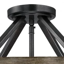 Madison 12.5 in. 4-Light Natural Iron and Distressed Faux Wood Modern Farmhouse Semi-Flush Mount Ceiling Light by TRUE FINE -Dale Tiffany Store natural iron and distressed faux wood true fine flush mount lights td80005fl 4f 1000