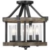 Madison 12.5 in. 4-Light Natural Iron and Distressed Faux Wood Modern Farmhouse Semi-Flush Mount Ceiling Light by TRUE FINE -Dale Tiffany Store natural iron and distressed faux wood true fine flush mount lights td80005fl 64 1000