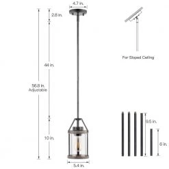 Madison 1-Light Natural Iron and Distressed Faux Wood Farmhouse Mini-Pendant with Clear Glass Shade by TRUE FINE 14 Madison 1-Light Natural Iron and Distressed Faux Wood Farmhouse Mini-Pendant with Clear Glass Shade by TRUE FINE -Dale Tiffany Store natural iron and distressed faux wood true fine pendant lights td80001p 1d 1000