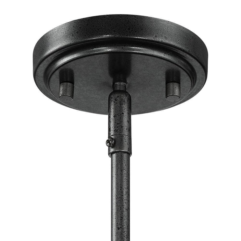 Madison 1-Light Natural Iron and Distressed Faux Wood Farmhouse Mini-Pendant with Clear Glass Shade by TRUE FINE 6 Madison 1-Light Natural Iron and Distressed Faux Wood Farmhouse Mini-Pendant with Clear Glass Shade by TRUE FINE - Image 4