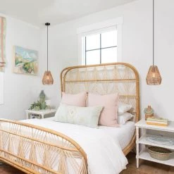 1-Light Bohemian Natural Jute Rope Island Mini Pendant Light with Black Hardware by TRUE FINE -Dale Tiffany Store natural jute rope true fine pendant lights td90011p 1d 1000