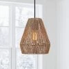 1-Light Bohemian Natural Jute Rope Island Mini Pendant Light with Black Hardware by TRUE FINE -Dale Tiffany Store natural jute rope true fine pendant lights td90011p 64 1000