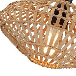 13 in. 1-Light Eclectic Natural Rattan and Bamboo Semi-Flush Mount Ceiling Light with Black Hardware by TRUE FINE -Dale Tiffany Store natural rattan and bamboo true fine flush mount lights td90008fl 4f 1000