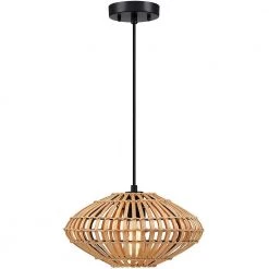 13 in. 1-Light Eclectic Natural Rattan and Bamboo Island Mini Pendant Light with Black Hardware by TRUE FINE -Dale Tiffany Store natural rattan and bamboo true fine pendant lights td90001p 1f 1000