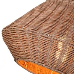 13.8 in. 1-Light Eclectic Natural Rattan Semi-Flush Mount Ceiling Light with Black Hardware by TRUE FINE -Dale Tiffany Store natural rattan true fine flush mount lights td90007p 1f 1000