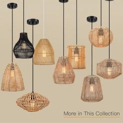 1-Light Eclectic Natural Rattan Globe Island Mini Pendant Light with Black Hardware by TRUE FINE -Dale Tiffany Store natural rattan true fine pendant lights td90004p fa 1000