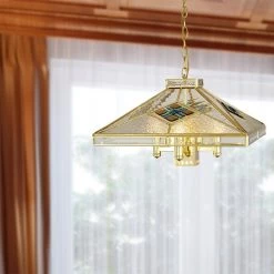 Ackley 5-Light Polished Brass Shaded Pendant Light by Dale Tiffany -Dale Tiffany Store polished brass dale tiffany chandeliers th19007 31 1000