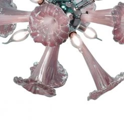 Yuri 6-Light Polished Chrome Chandelier Pendant Hand Blown Art Glass by Dale Tiffany -Dale Tiffany Store polished chrome dale tiffany chandeliers ah17123 c3 1000