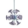 Yuri Purple 6-Light Art Glass Hanging Fixture by Dale Tiffany