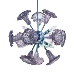 Yuri Purple 6-Light Art Glass Hanging Fixture by Dale Tiffany -Dale Tiffany Store polished chrome dale tiffany chandeliers ah18012 c3 1000